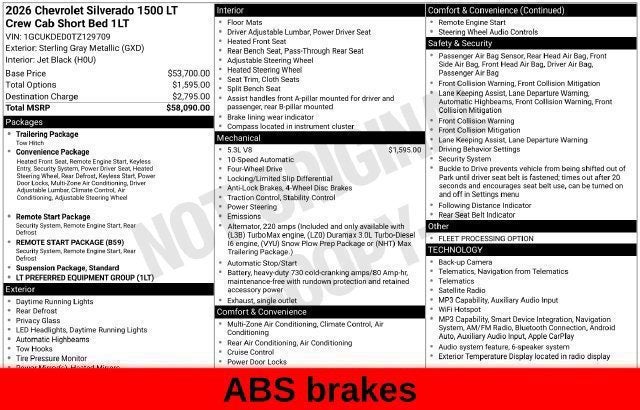 2026 Chevrolet Silverado 1500 LT LT1