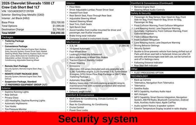 2026 Chevrolet Silverado 1500 LT LT1