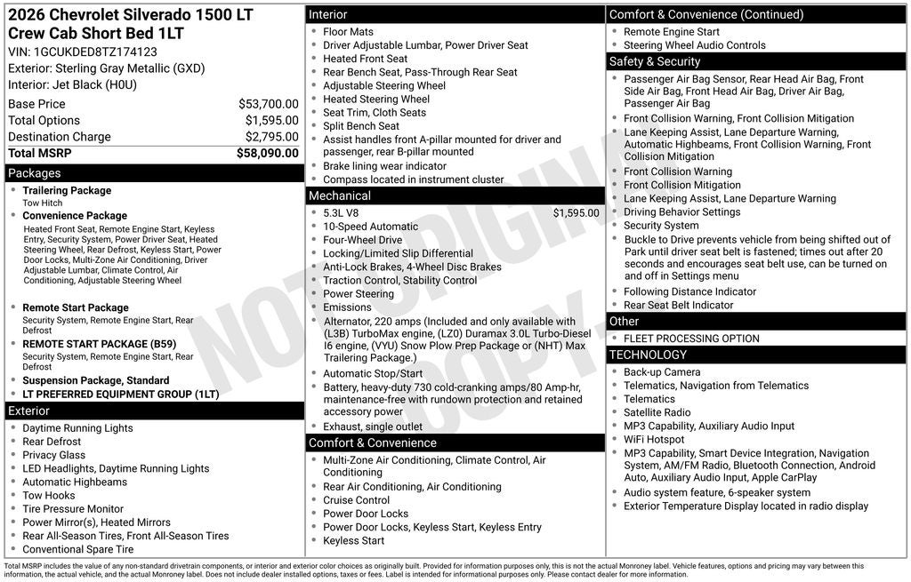 2026 Chevrolet Silverado 1500 LT LT1