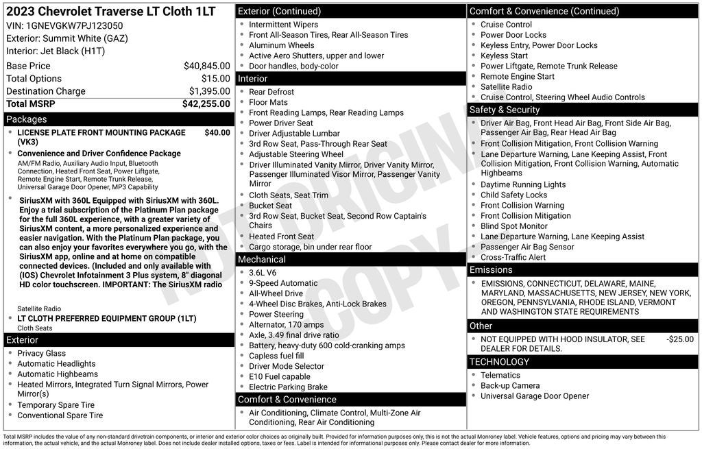 2023 Chevrolet Traverse LT 1LT