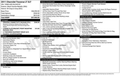 2011 Chevrolet Traverse 2LT 2LT