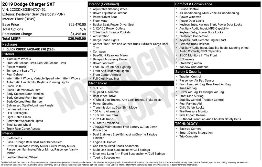 2019 Dodge Charger SXT