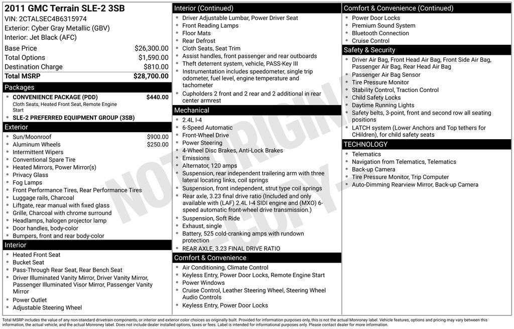 2011 GMC Terrain SLE-2