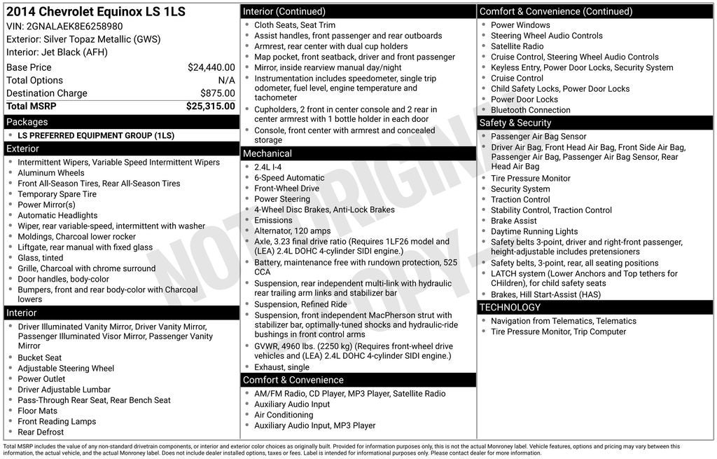 2014 Chevrolet Equinox LS