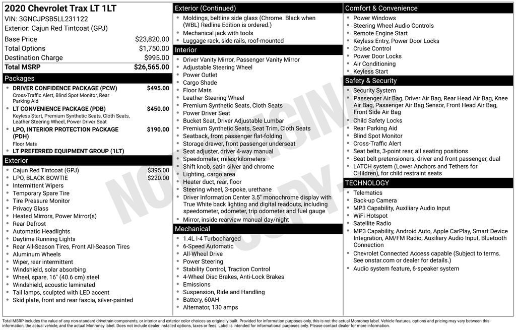 2020 Chevrolet Trax LT