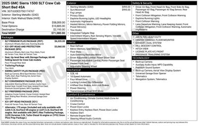 2025 GMC Sierra 1500 SLT