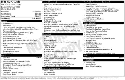 2020 Kia Forte LXS