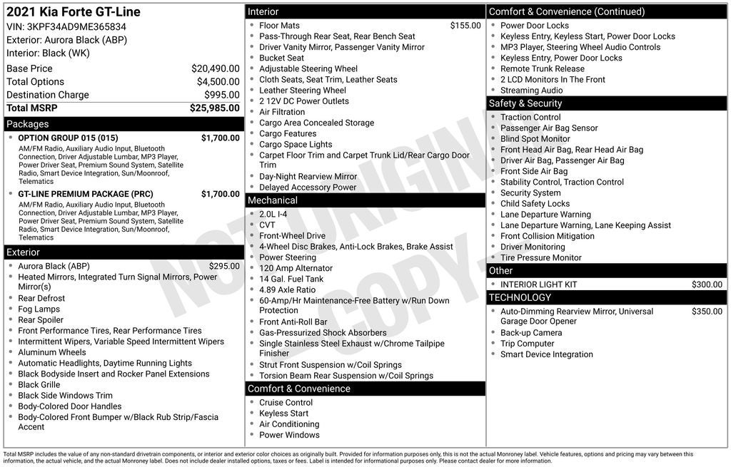 2021 Kia Forte GT-Line