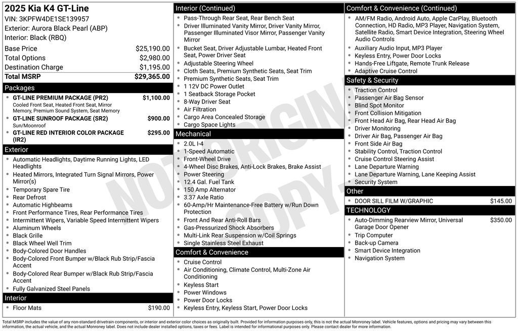 2025 Kia K4 GT-Line