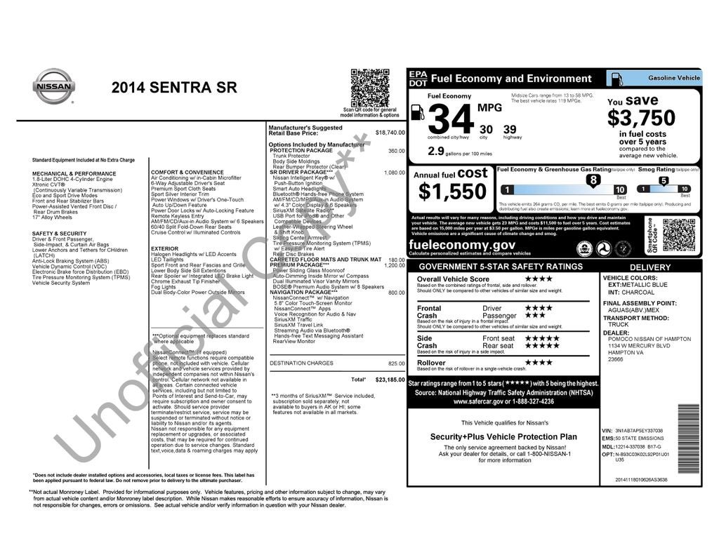 2014 Nissan Sentra SR