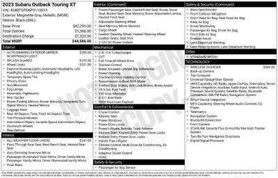 2023 Subaru Outback Touring XT
