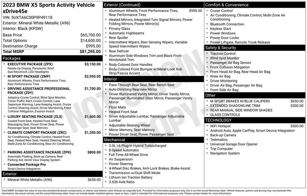 2023 BMW X5 xDrive45e