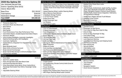 2020 Kia Optima SX Turbo