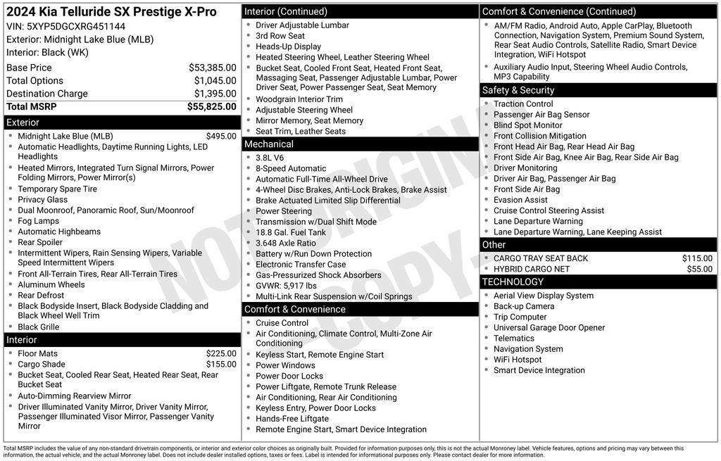2024 Kia Telluride SX-Prestige X-Pro