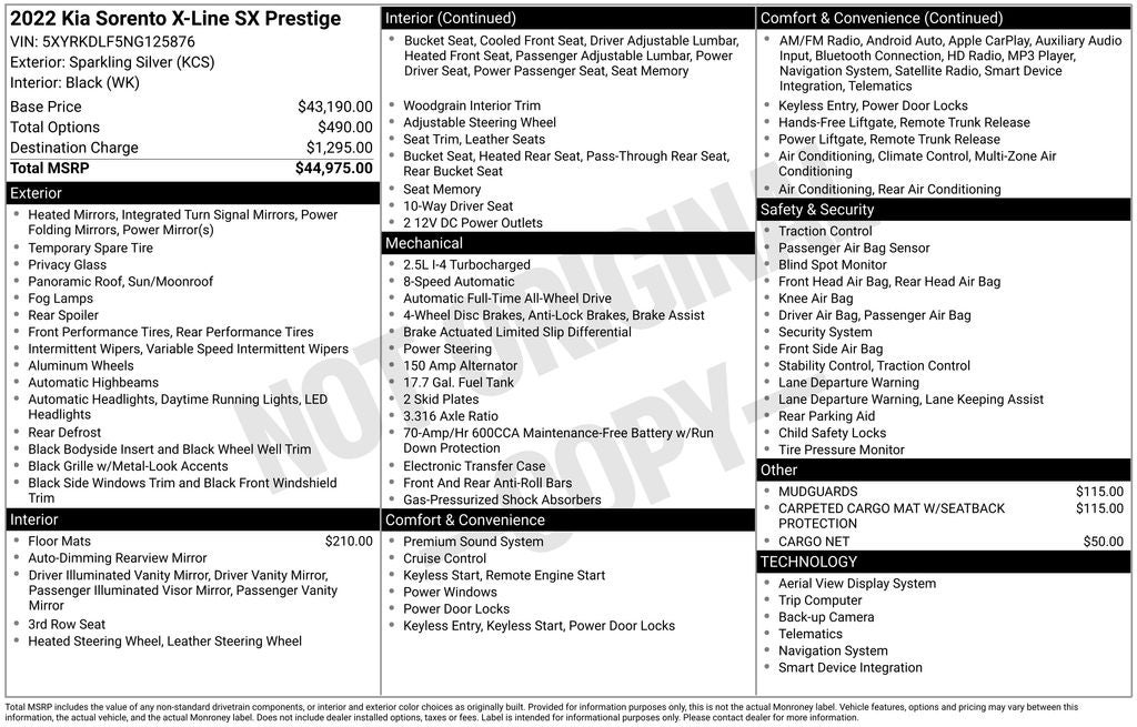 2022 Kia Sorento X-Line SX Prestige