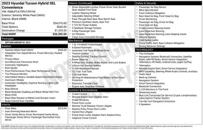 2023 Hyundai Tucson Hybrid SEL Convenience
