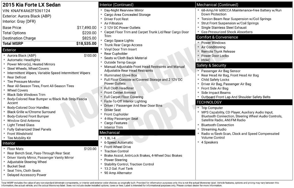 2015 Kia Forte LX