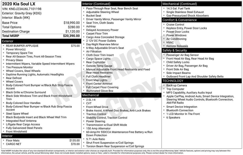 2020 Kia Soul LX