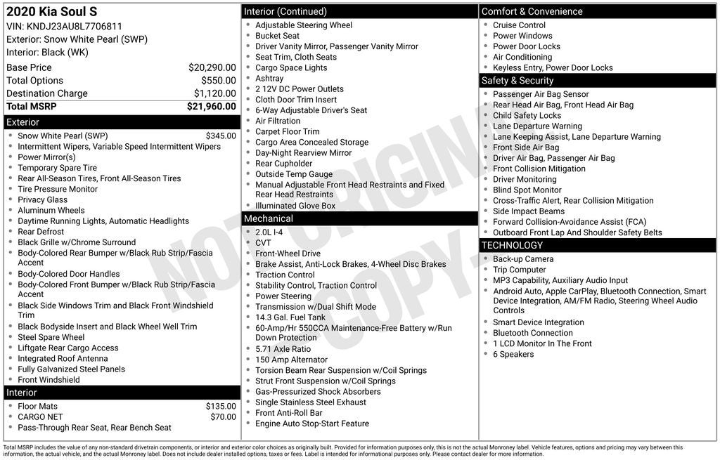 2020 Kia Soul S