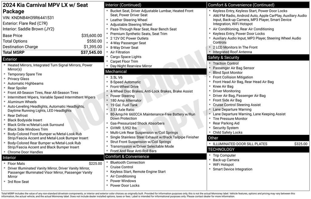 2024 Kia Carnival LX