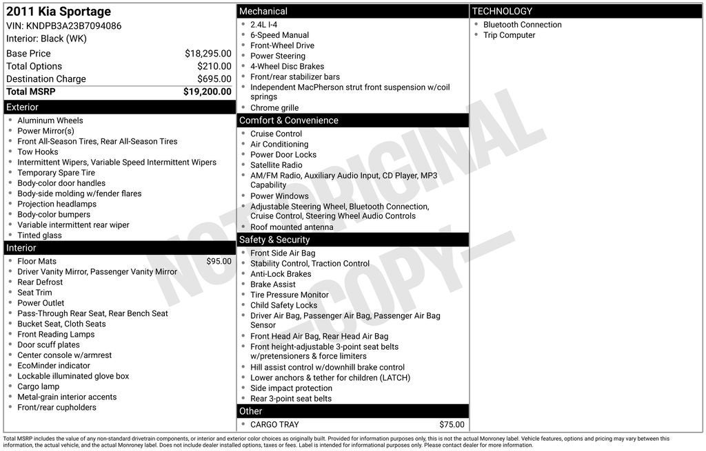 2011 Kia Sportage Base