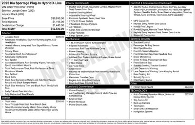 2025 Kia Sportage Plug-In Hybrid X-Line