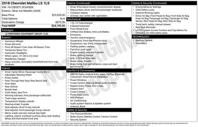2018 Chevrolet Malibu LS 1LS