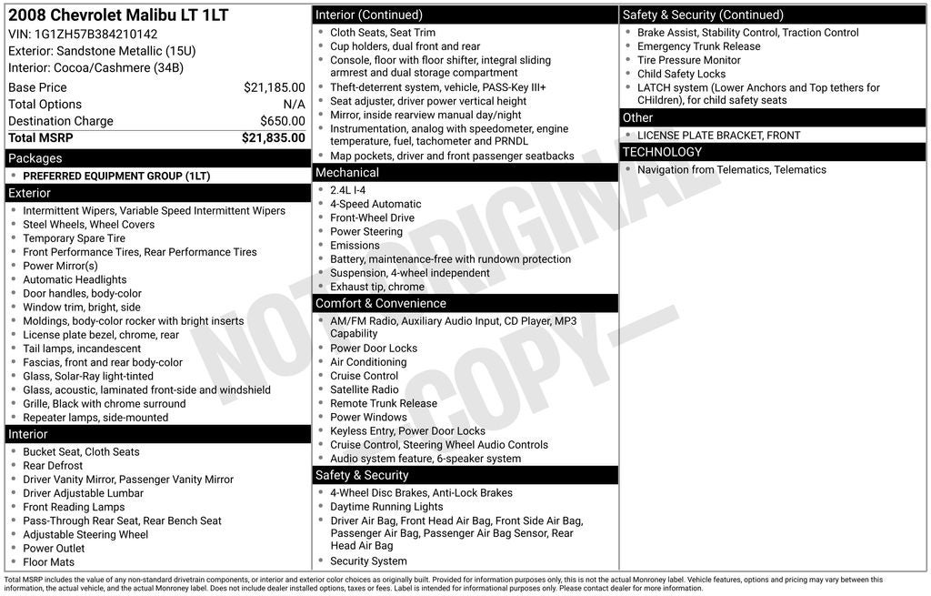 2008 Chevrolet Malibu LT