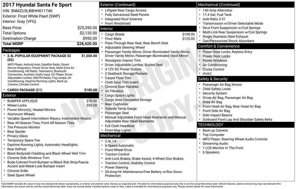 2017 Hyundai Santa Fe Sport 2.4 Base