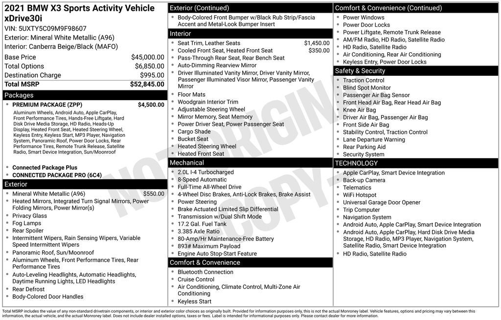 2021 BMW X3 xDrive30i