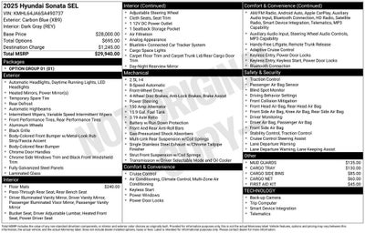 2025 Hyundai Sonata SEL