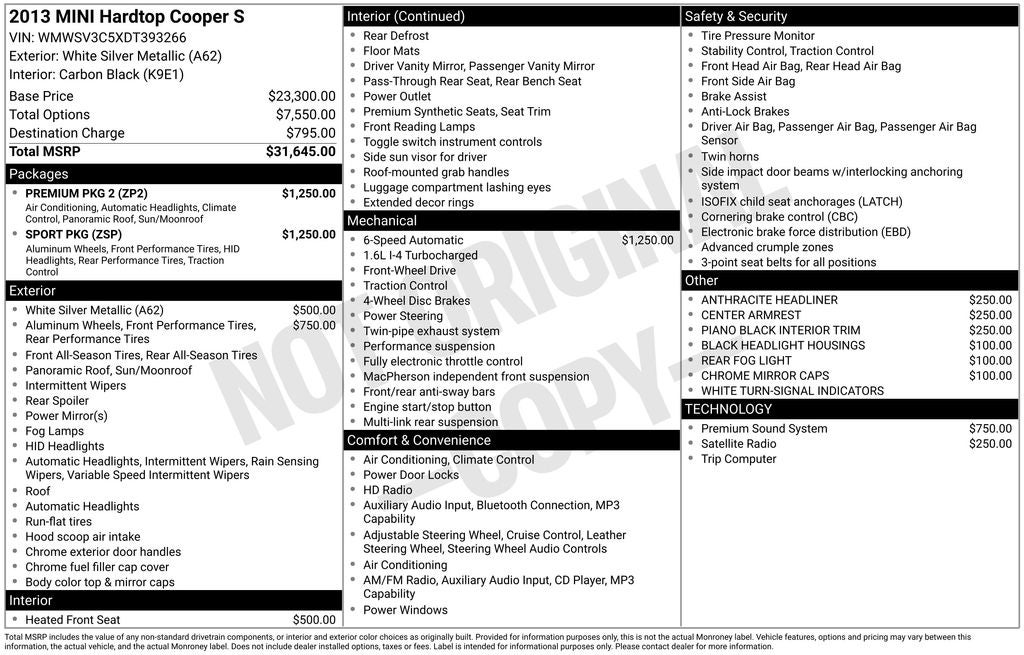 2013 MINI Cooper S Base