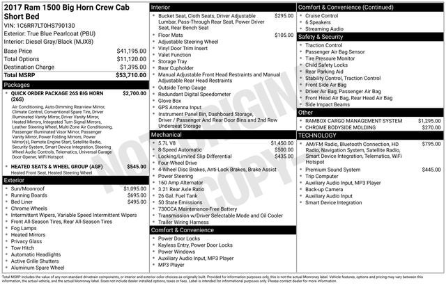 2017 RAM 1500 Big Horn