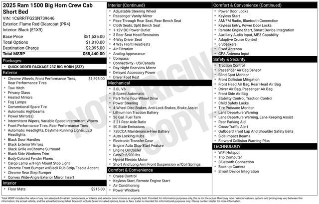 2025 RAM 1500 Big Horn/Lone Star