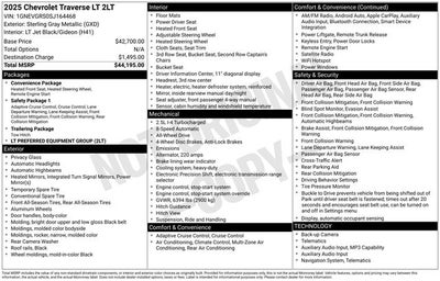 2025 Chevrolet Traverse LT 2LT