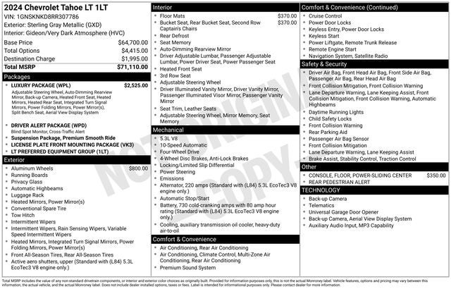 2024 Chevrolet Tahoe LT