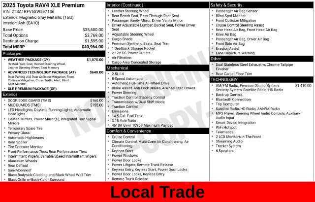 2025 Toyota RAV4 XLE Premium