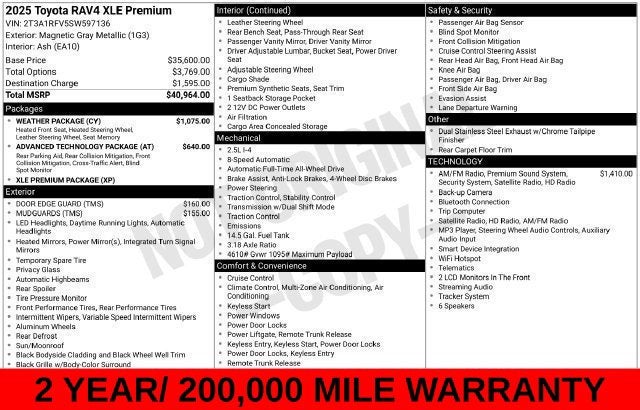 2025 Toyota RAV4 XLE Premium