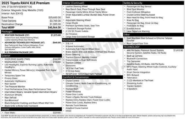 2025 Toyota RAV4 XLE Premium