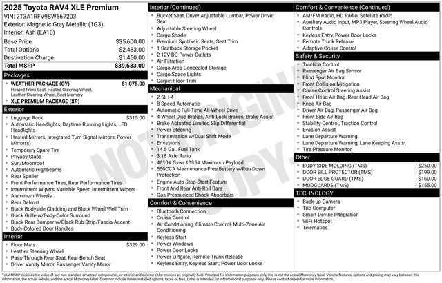 2025 Toyota RAV4 XLE Premium