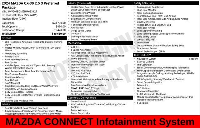 2024 Mazda Mazda CX-30 2.5 S Preferred Package