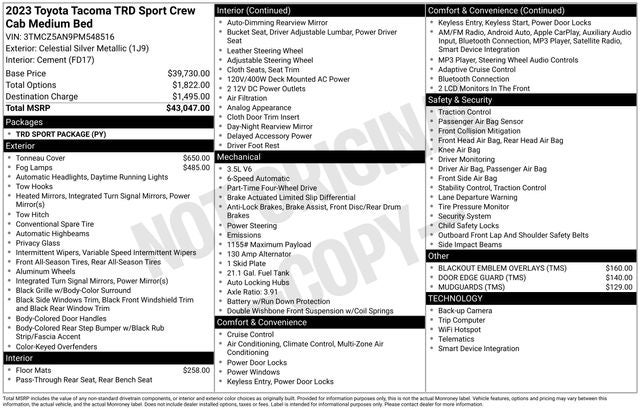 2023 Toyota Tacoma TRD Sport V6