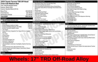 2025 Toyota Tacoma TRD Off-Road