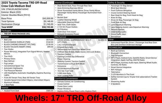 2025 Toyota Tacoma TRD Off-Road