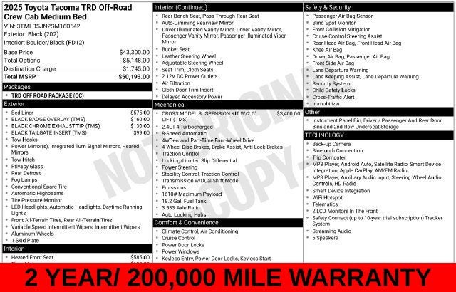 2025 Toyota Tacoma TRD Off-Road