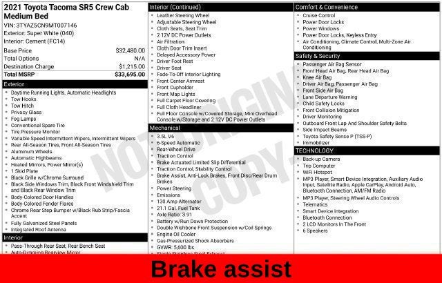 2021 Toyota Tacoma SR5 V6