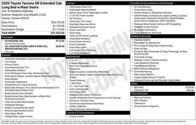 2020 Toyota Tacoma SR