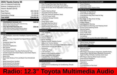 2026 Toyota Camry SE