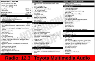 2026 Toyota Camry SE