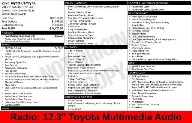 2026 Toyota Camry SE